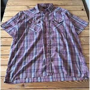 Vintage Corzini Snap Front Shirt Size 2XLT Men’s Purple Short Sleeve